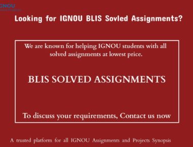 BLIS Solved Assignments