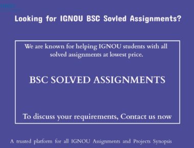 BSC Solved Assignments