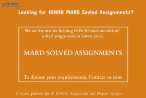 IGNOU MARD Solved Assignments