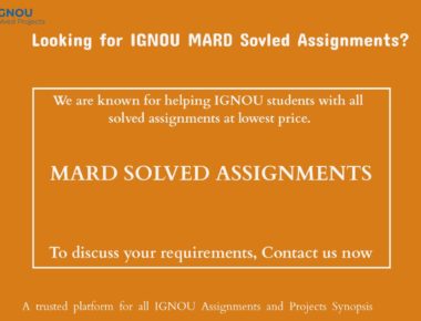 MARD Solved Assignments