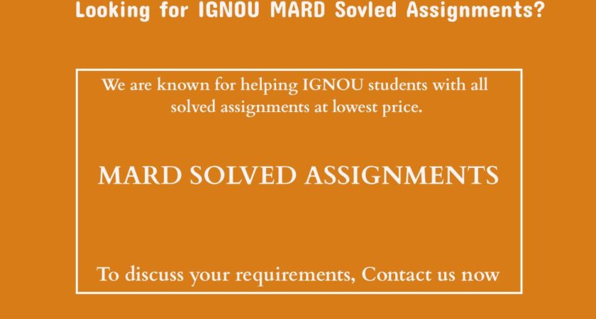 MARD Solved Assignments
